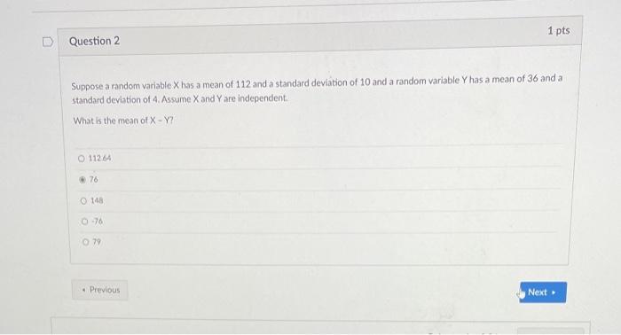 Solved Suppose a random variable X has a mean of 112 and a | Chegg.com
