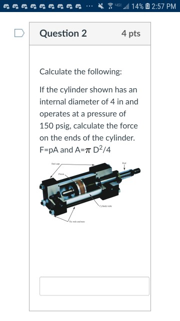 Solved 14% & 2:57 PM Question 2 4 pts Calculate the | Chegg.com