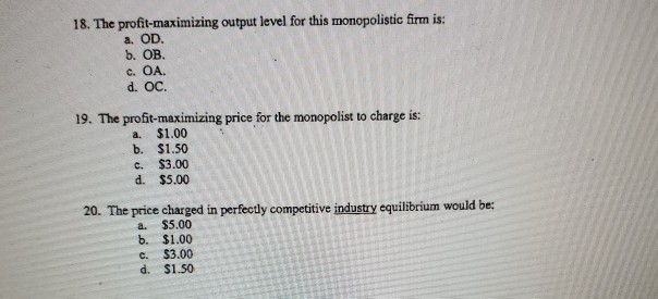 Solved Use the following graph to answer questions 18 - 20. | Chegg.com