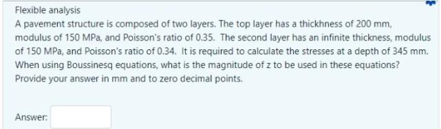 Solved Flexible Analysis A Pavement Structure Is Composed Of | Chegg.com