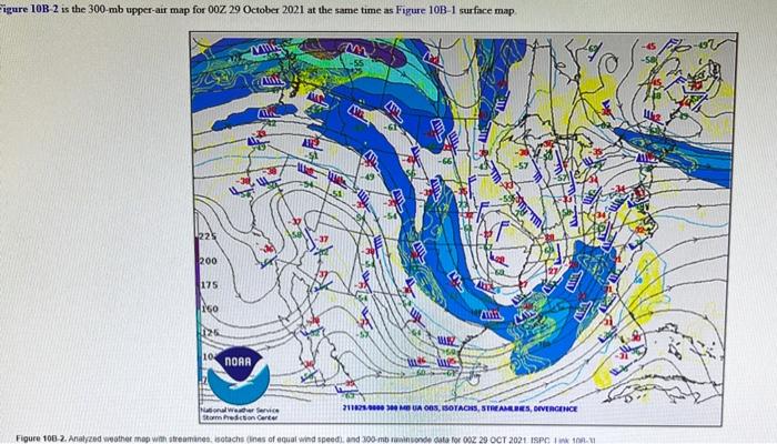 Solved Figure 10B-4 is a surface weather map for 00Z 30 | Chegg.com