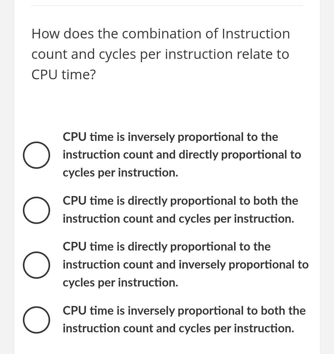 How does the combination of Instruction count and