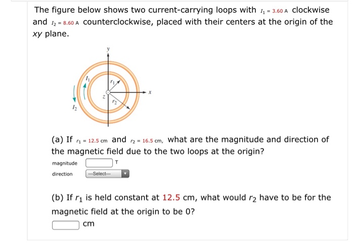 Solved The figure below shows two current-carrying loops | Chegg.com