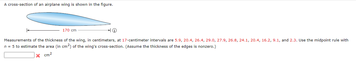 Solved A cross-section of an airplane wing is shown in the | Chegg.com