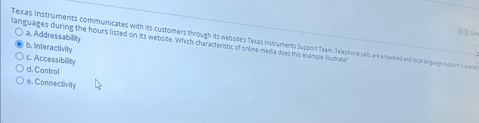 Solved Texas Instruments communicates with its customers | Chegg.com