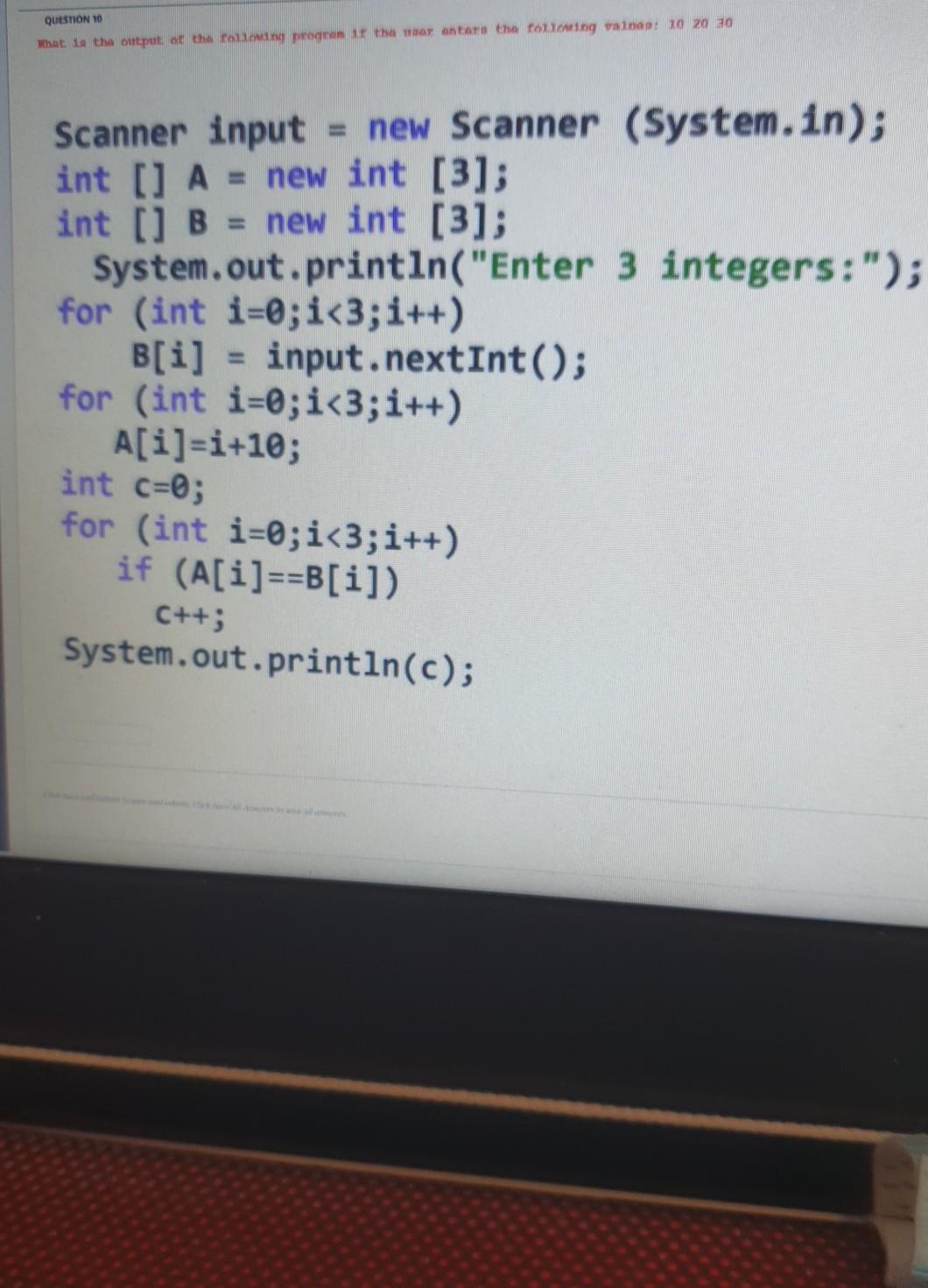Solved Find The Output Of The Program If The User Entered Chegg Com