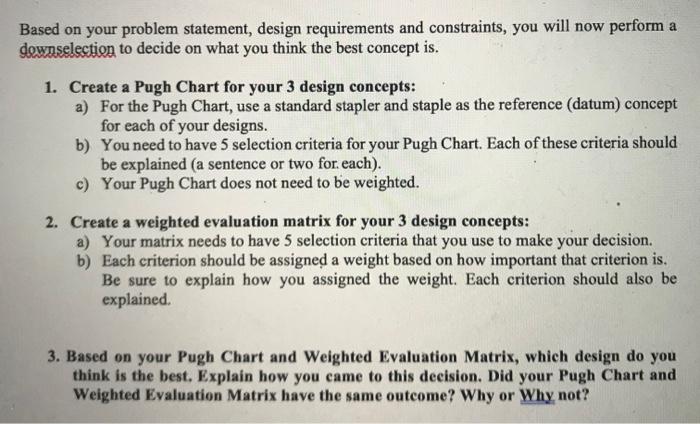 For this assignment: - Develop a problem statement | Chegg.com