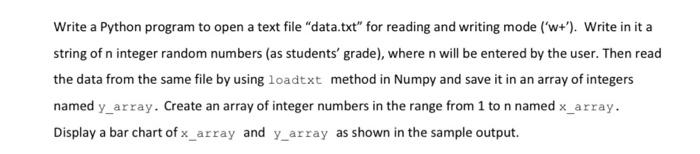 Solved Write a Python program to open a text file "data.txt" | Chegg.com