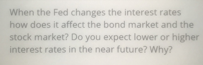 Solved When The Fed Changes The Interest Rates How Does It | Chegg.com