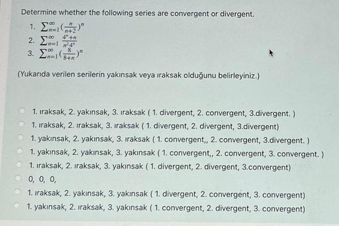 Solved Determine whether the following series are convergent | Chegg.com