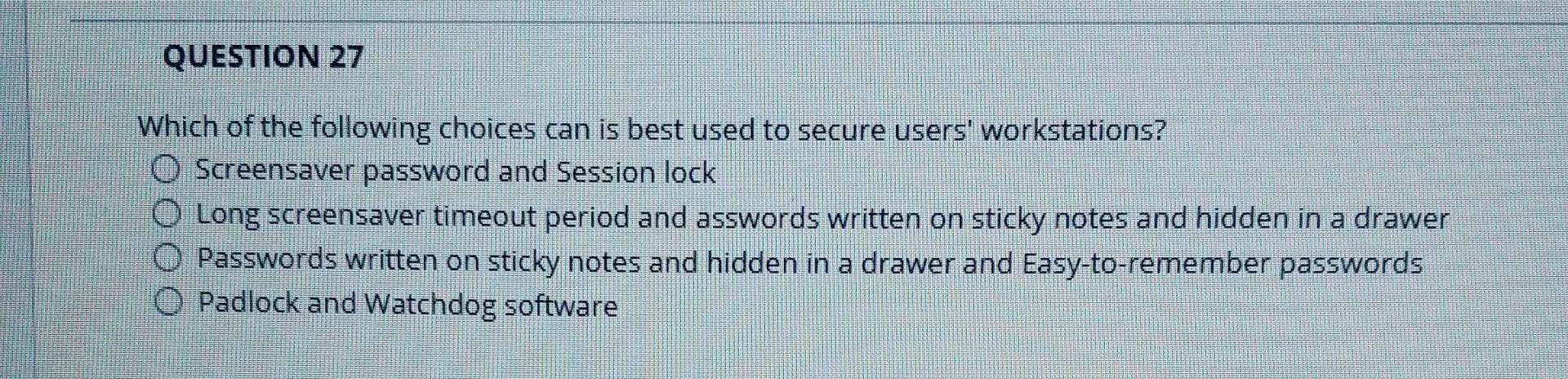 Solved QUESTION 27 Which of the following choices can is | Chegg.com