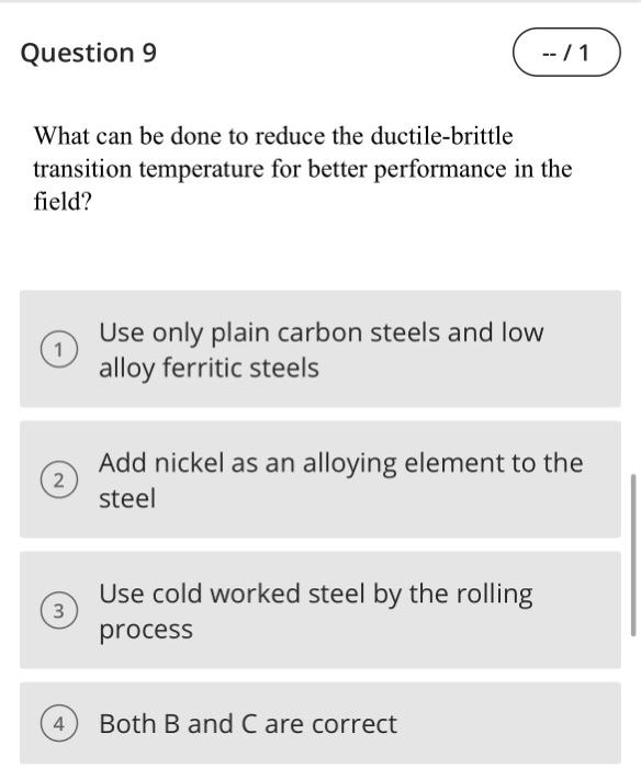 Solved What can be done to reduce the ductilebrittle
