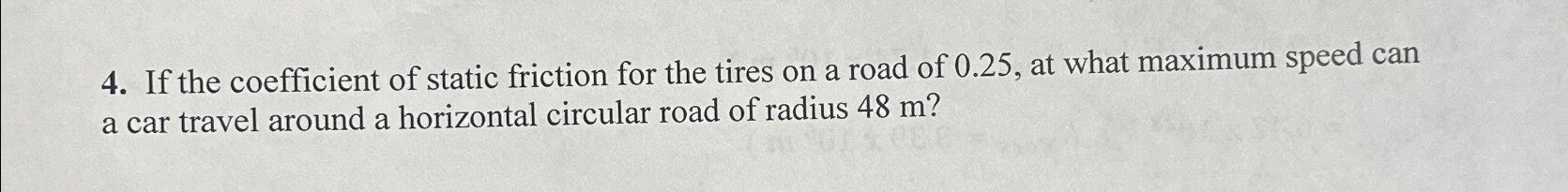 Solved If the coefficient of static friction for the tires | Chegg.com