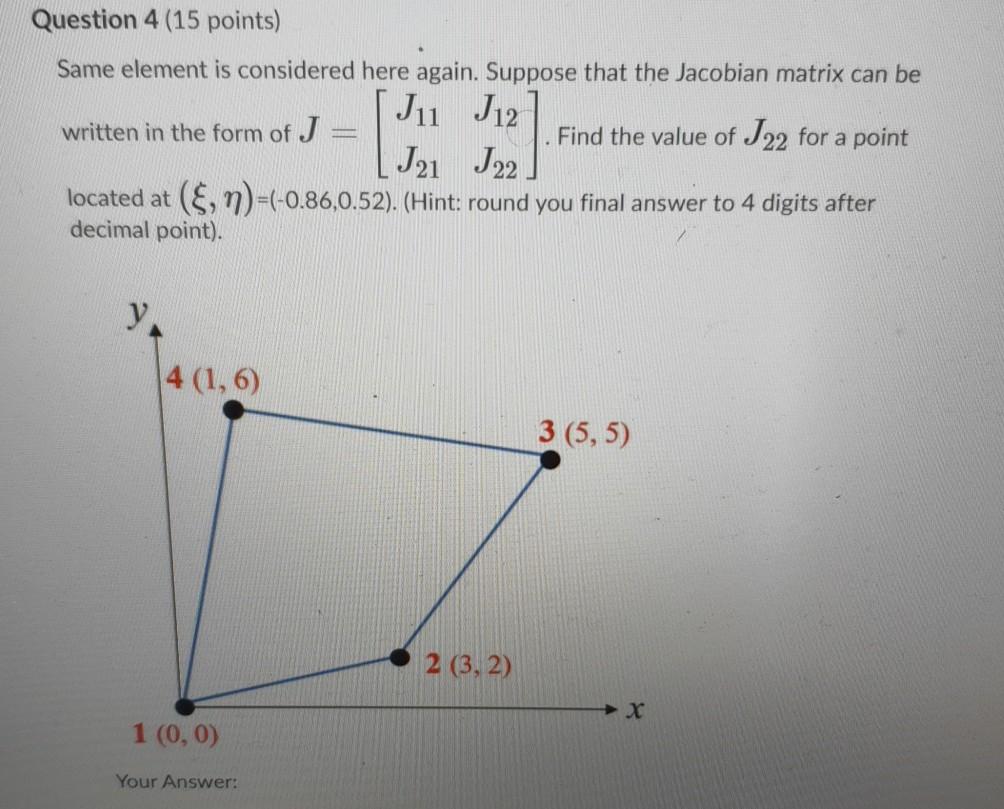 Solved Question 4 (15 points) Same element is considered | Chegg.com