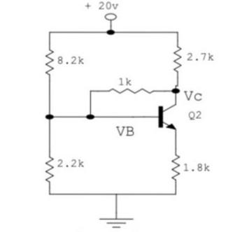 Solved Determine Vc And Vb In The Transistor Circuit Shown 