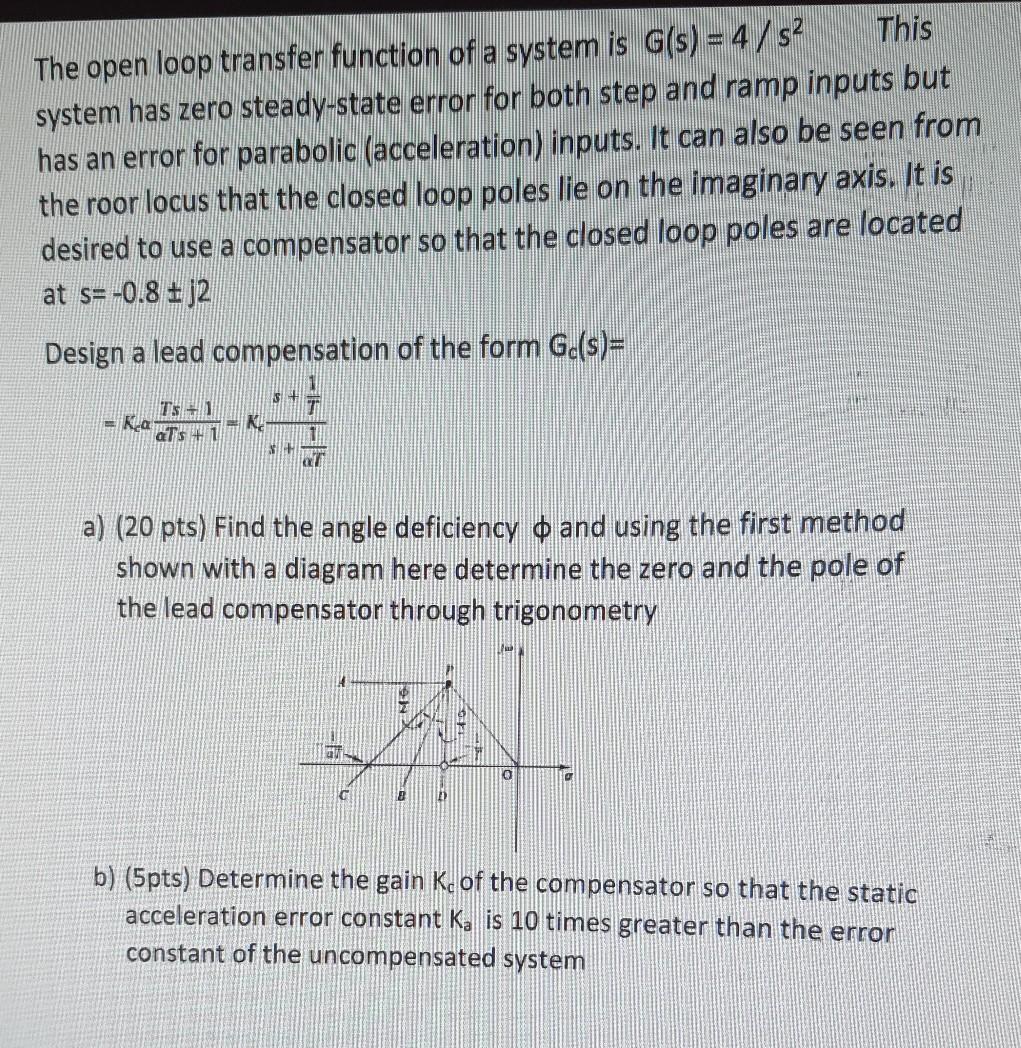 Solved This The open loop transfer function of a system is | Chegg.com