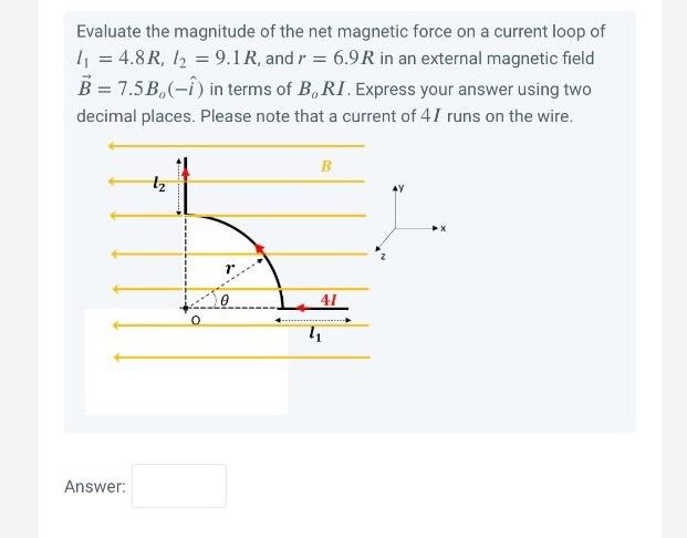 Solved Evaluate the magnitude of the net magnetic force on a | Chegg.com