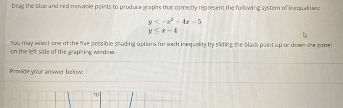 Solved Drag the blue and red movable points to produce | Chegg.com