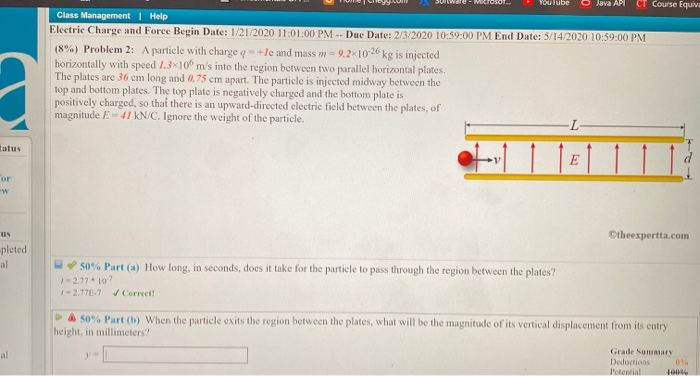 Solved Class Management | Help Electric Charge and Foree | Chegg.com