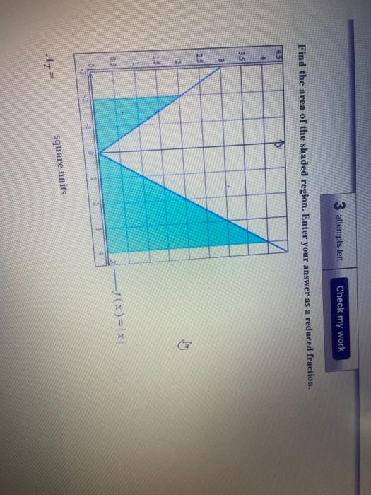 Solved 3 attempts left Check my work Find the area of the | Chegg.com