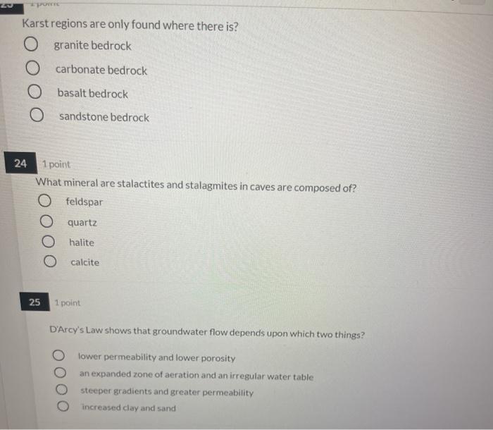 Solved Why do clays have low permeability? O clays contain