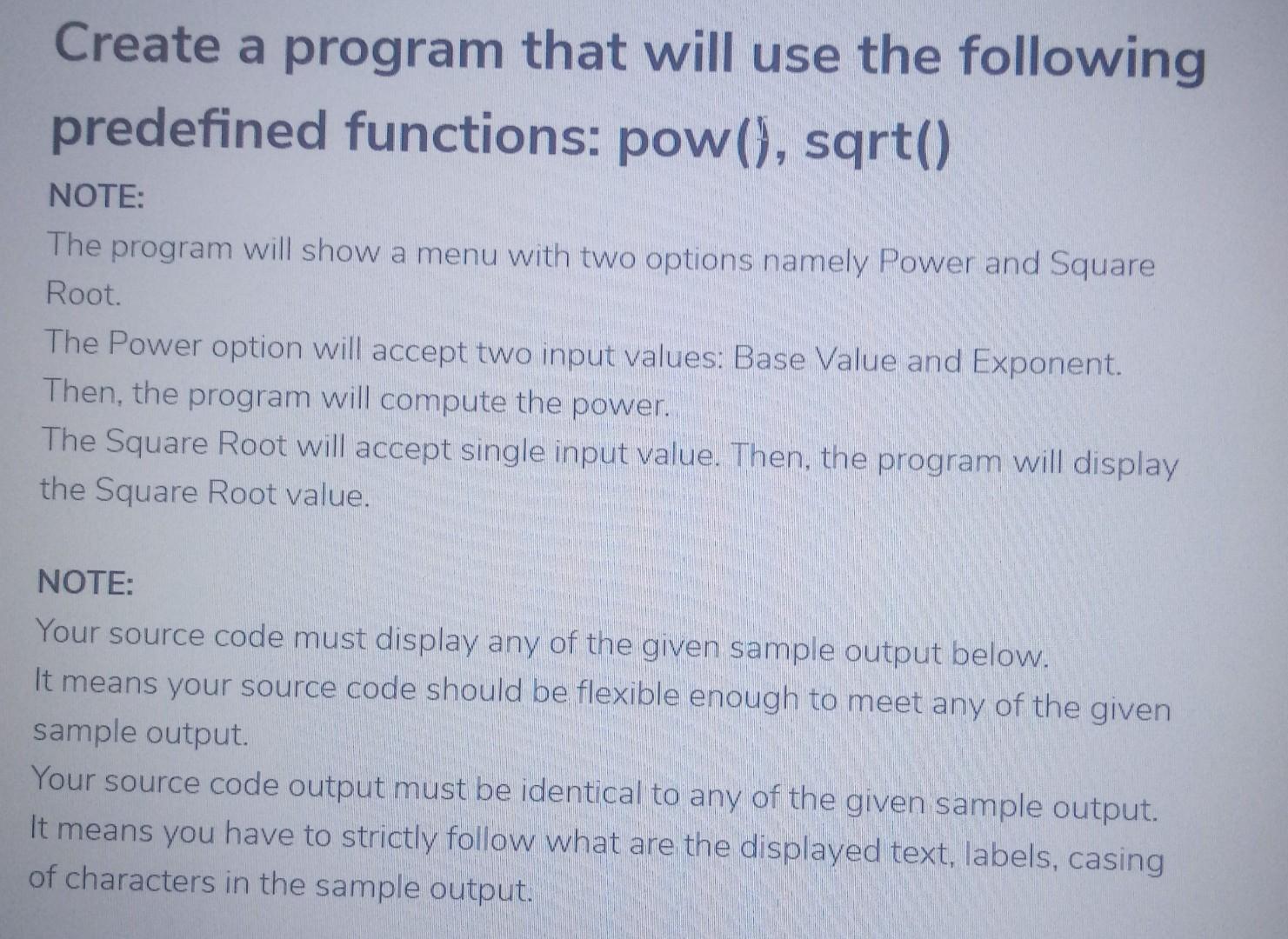 Solved Create a program(C language) that will use the | Chegg.com