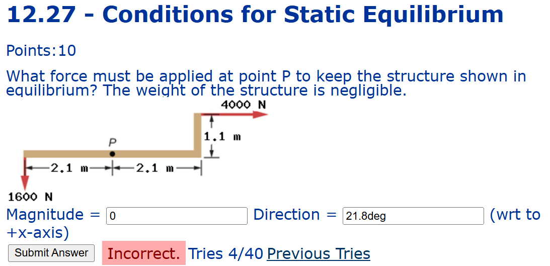 Solved 12.27 - ﻿Conditions for Static | Chegg.com