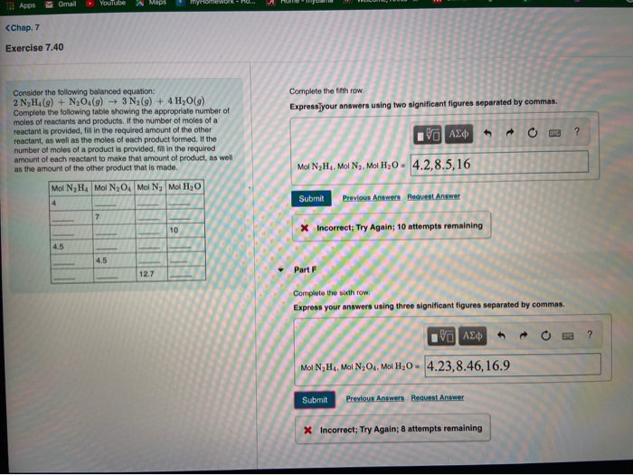 Solved Exercise 7.40 Complete the third row. Express your Chegg