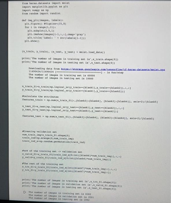 Solved We developed a python code to import MNIST 3 and 4 | Chegg.com