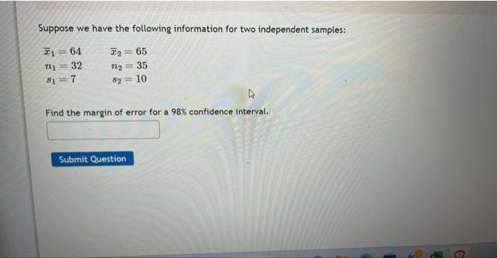 Solved Suppose we have the following information for two | Chegg.com