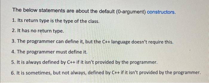 Solved The below statements are about the default ( 0 | Chegg.com
