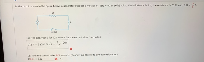 Solved In the circuit shown in the figure below, a generator | Chegg.com