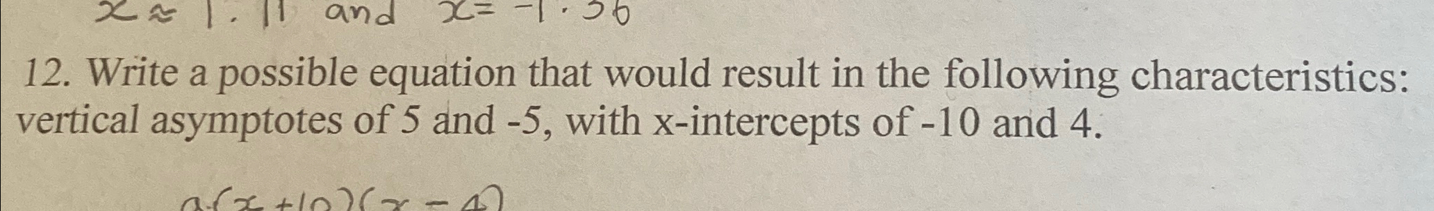 Solved Write a possible equation that would result in the | Chegg.com