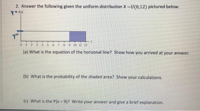 Solved 2. Answer the following given the uniform | Chegg.com