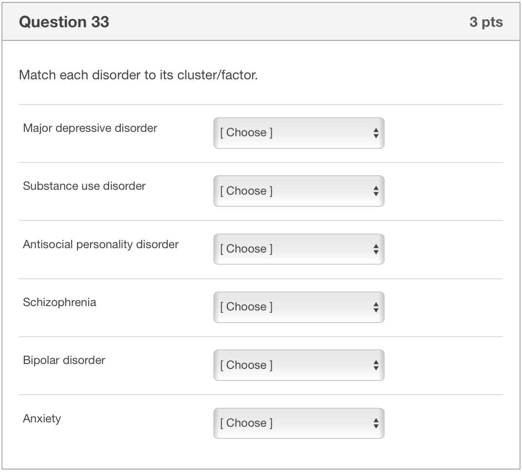 Solved Question 33Match each disorder to its | Chegg.com