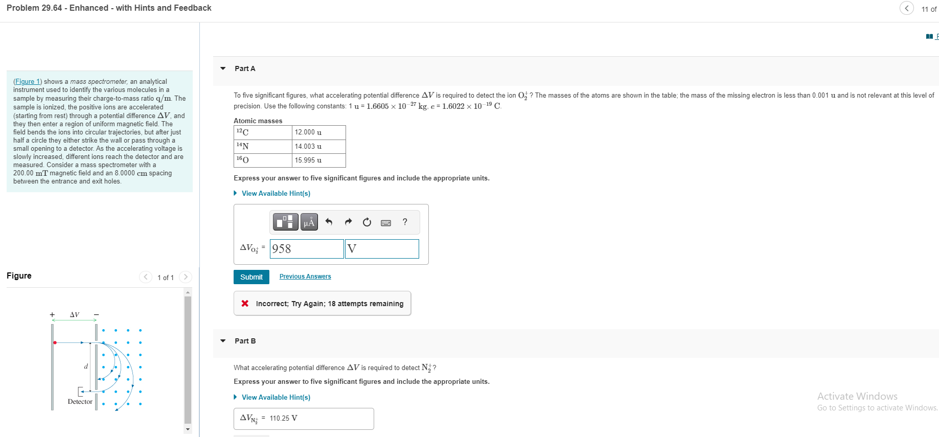 Solved (Figure 1) ﻿shows a mass spectrometer, an | Chegg.com