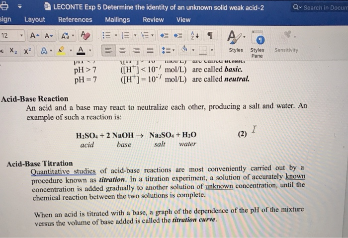 Solved i need to write up a lab report using a chemical | Chegg.com