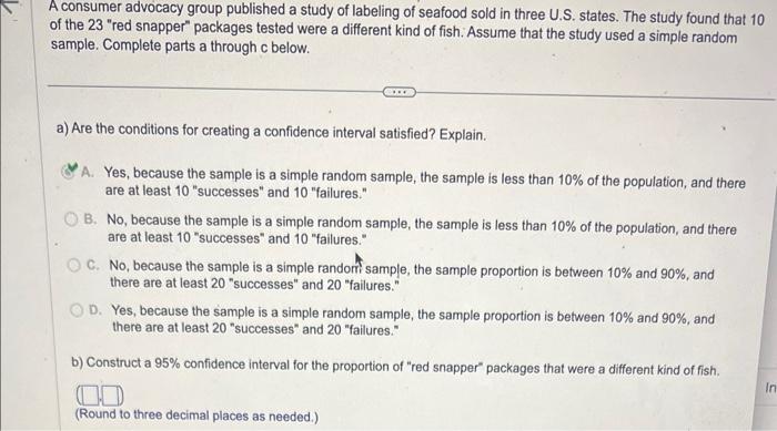 Solved A Consumer Advocacy Group Published A Study Of | Chegg.com