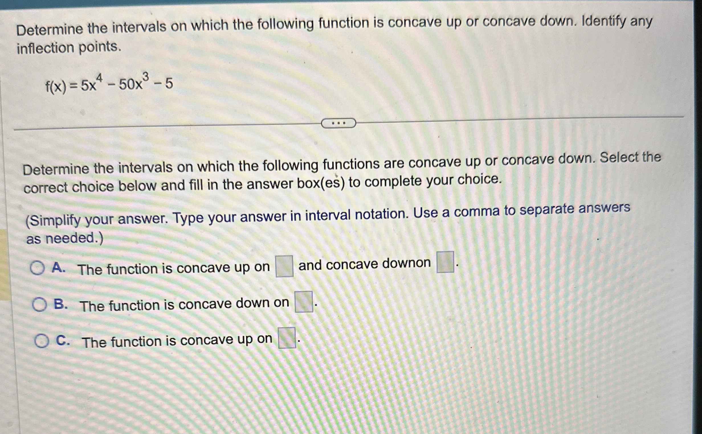 Solved Determine the intervals on which the following | Chegg.com