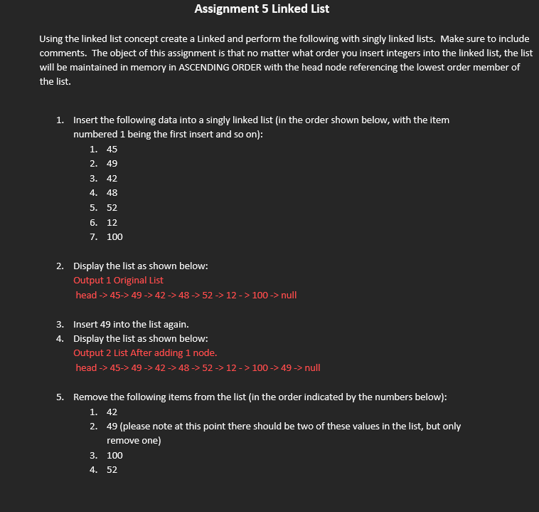 Solved Using the linked list concept create a Linked and | Chegg.com