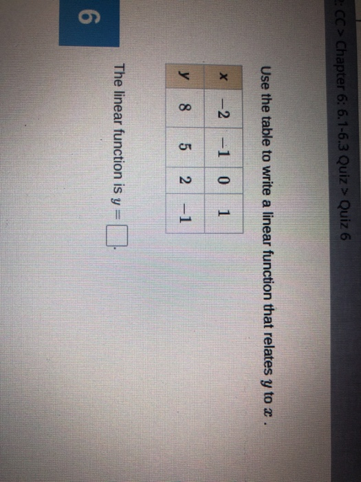 Solved 2:CC > Chapter 6: 6.1-6.3 Quiz > Quiz 6 Use the table | Chegg.com