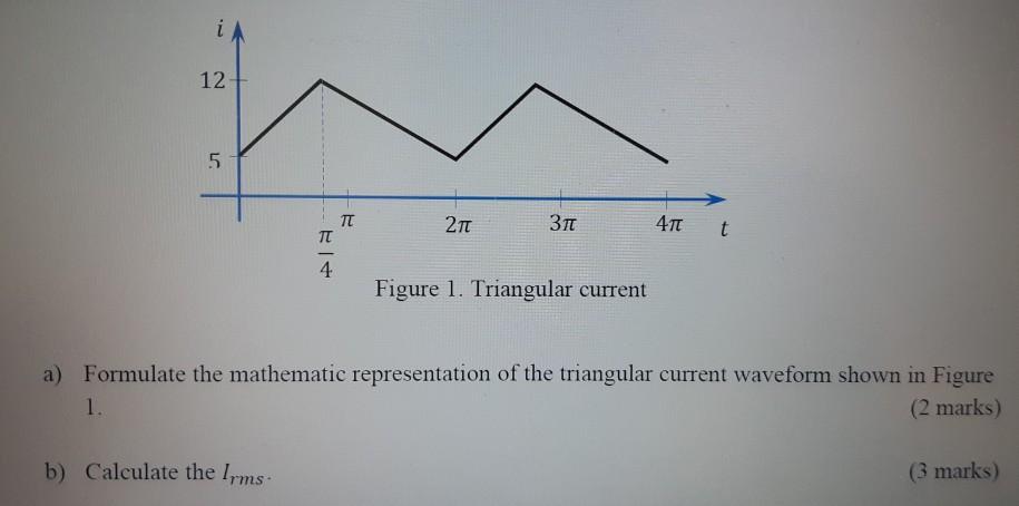 Solved i 12 5 TT 21 371 4T TT t 4 Figure 1. Triangular | Chegg.com