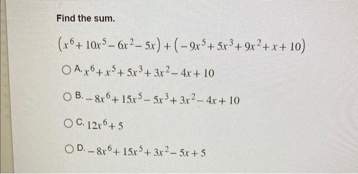 5 x 6 − 2x 3 x 10