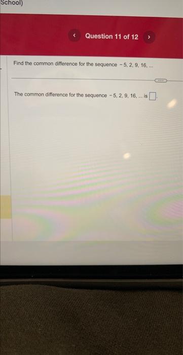 how to find common difference of sequence