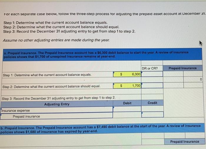 Solved For Each Separate Case Below Follow The Three step Chegg