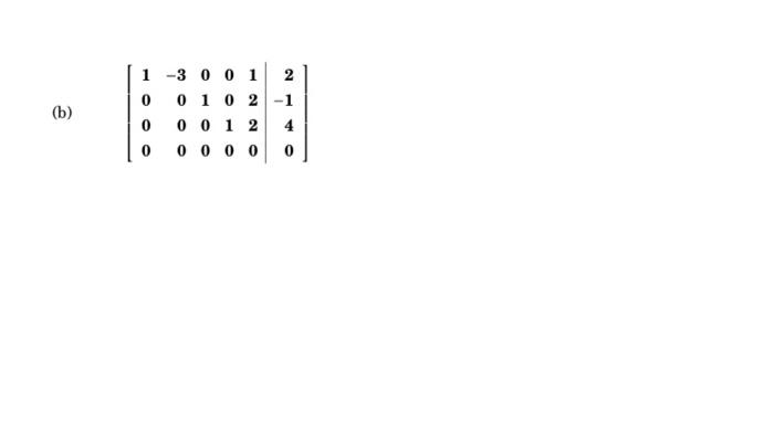 Solved 4. (10 points) Reduced Row echelon forms of the | Chegg.com