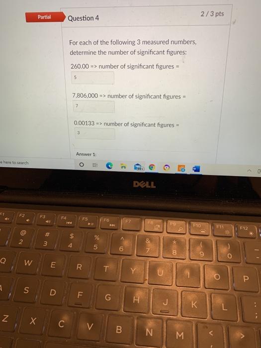 Solved 2/3 pts Partial Question 4 For each of the following | Chegg.com