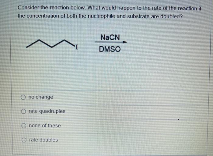 Solved What would happen to the rate of the reaction if the