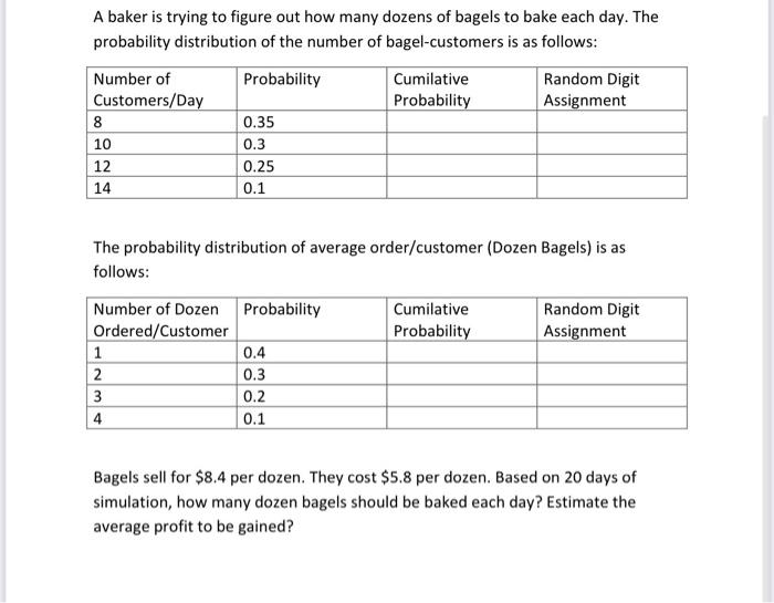 Solved A baker is trying to figure out how many dozens of