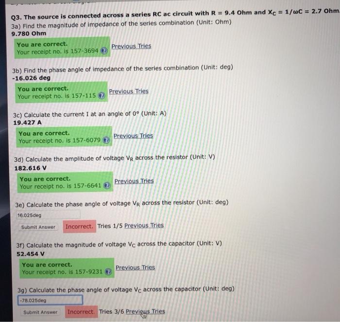 Solved Series and parallel RL and RC circuits with an AC | Chegg.com